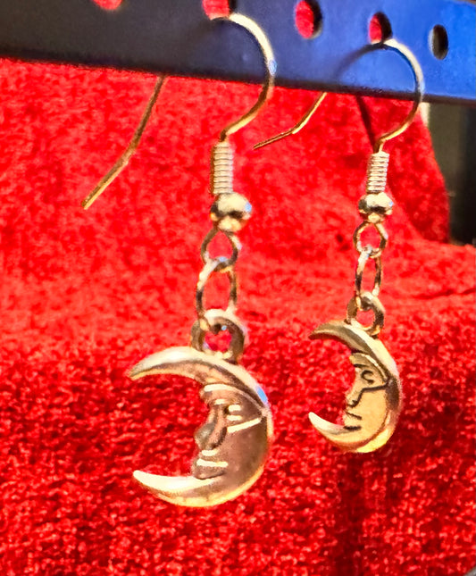 Silver Moon Earrings