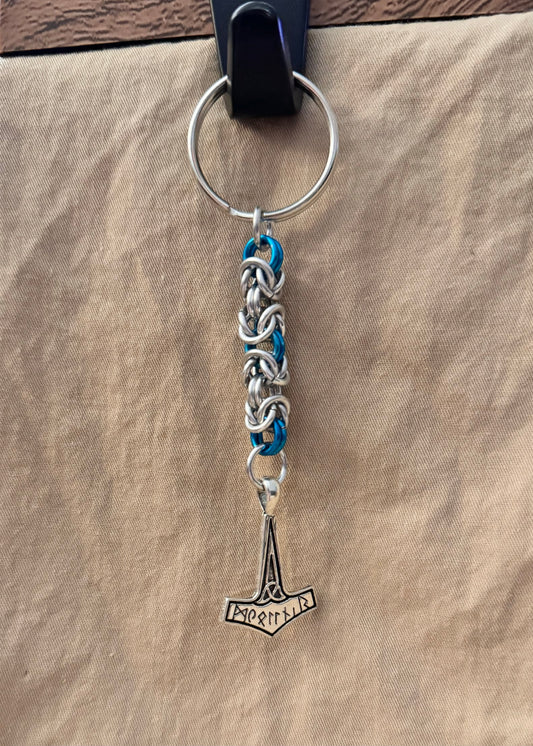 Mjolnir Byzantine pattern Keychain.