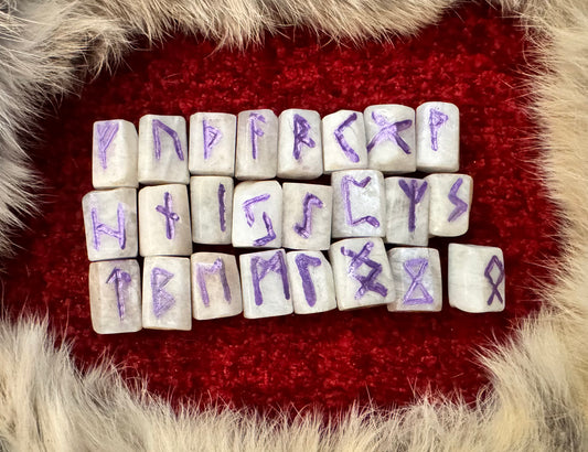 Elder Futhark Moonstone Rune Set