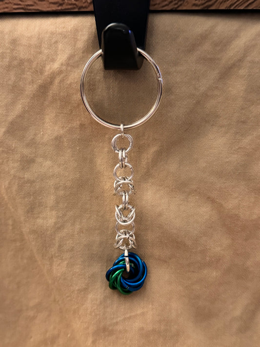 Chainmail small pinwheel keychain